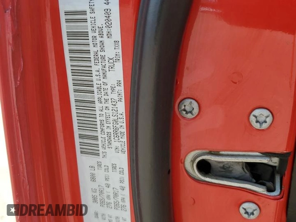 2020 Ram 1500 Tradesman with VIN 1C6RR6FG0LS121437, listed as a Copart auction lot 59669285 with 67,389 mi miles and Salvage title. Bid and sale history available at DreamBid. Image 12.