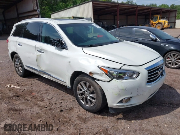 2015 Infiniti QX60 with VIN 5N1AL0MNXFC547099, listed as a IAAI auction lot 42104864 with 128,834 mi miles and . Bid and sale history available at DreamBid. Image 1.