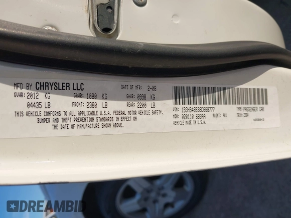 2008 Dodge Caliber SXT with VIN 1B3HB48B38D668777, listed as a IAAI auction lot 41202480 with 156,790 mi miles and . Bid and sale history available at DreamBid. Image 9.