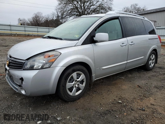 2008 Nissan Quest S z VIN 5N1BV28U58N120030, wystawiony jako Copart lot #44403825 z przebiegiem 225 303 mil mil oraz Szkoda całkowita • Salvage title. Historia ofert i sprzedaży dostępna na DreamBid. Obrazek 1.