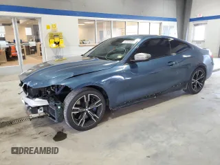 2021 BMW 4 Series M440i xDrive with VIN WBA13AR02MCF24680, listed as a Copart auction lot 43516895 with 48,195 mi miles and Salvage Title. Bid and sale history available at DreamBid. Image 1.
