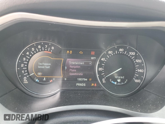 2017 Lincoln MKZ Reserve with VIN 3LN6L5E96HR648522, listed as a Copart auction lot 57698155 with 106,379 mi miles and Salvage title. Bid and sale history available at DreamBid. Image 9.