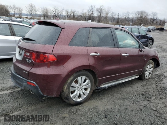 2010 Acura RDX with VIN 5J8TB1H28AA004636, listed as a Copart auction lot 52723855 with 123,569 mi miles and Salvage Title. Bid and sale history available at carsss.com. Image 3.