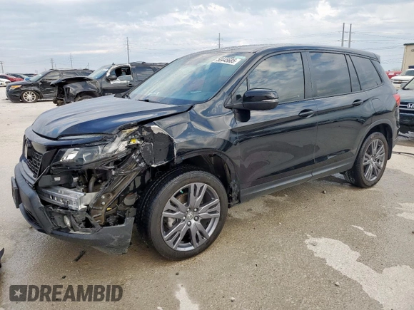 2019 Honda Passport EX-L with VIN 5FNYF7H50KB003009, listed as a Copart auction lot 50445685 with 61,313 mi miles and Salvage Title. Bid and sale history available at carsss.com. Image 1.