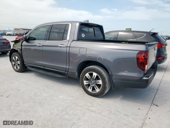 2019 Honda Ridgeline RTL-E with VIN 5FPYK3F71KB021020, listed as a Copart auction lot 52617435 with 75,399 mi miles and Salvage Title. Bid and sale history available at carsss.com. Image 2.