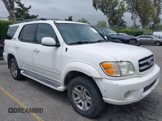 2003 Toyota Sequoia Limited with VIN 5TDBT48A83S179698, listed as a IAAI auction lot 42193701 with 361,792 mi miles and . Bid and sale history available at DreamBid. Image 1.