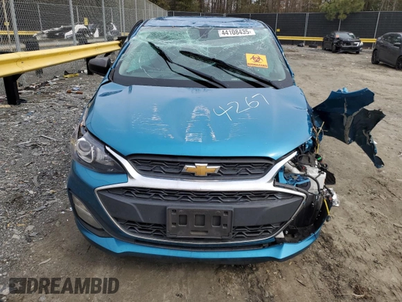 2020 Chevrolet Spark LS with VIN KL8CB6SA4LC404267, listed as a Copart auction lot 44108435 with Not Provided miles and Salvage Title. Bid and sale history available at DreamBid. Image 5.