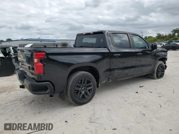 2022 Chevrolet Silverado 1500 Custom with VIN 3GCPABEK1NG596837, listed as a Copart auction lot 55095305 with 32,919 mi miles and Salvage Title. Bid and sale history available at DreamBid. Image 3.