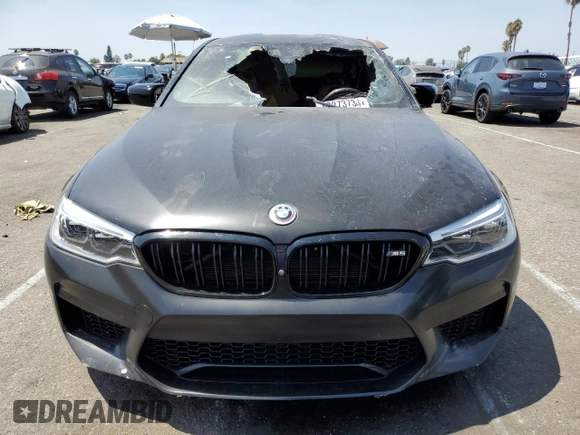 2020 BMW M5 Competition with VIN WBSJF0C02LB449079, listed as a Copart auction lot 68273734 with 0 mi miles and Salvage Title. Bid and sale history available at carsss.com. Image 5.
