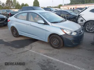 2012 Hyundai Accent GLS with VIN KMHCT4AE1CU201372, listed as a IAAI auction lot 42096676 with 83,254 mi miles. Bid and sale history available at carsss.com. Image 1.