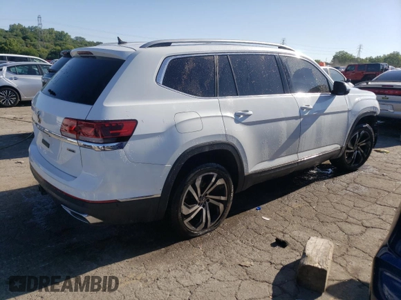 2021 Volkswagen Atlas SEL Premium with VIN 1V2TR2CA6MC509354, listed as a Copart auction lot 66597604 with 101,866 mi miles and Salvage title. Bid and sale history available at DreamBid. Image 3.