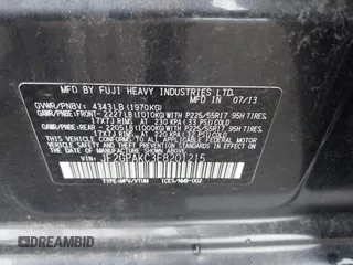 2014 Subaru Crosstrek Limited с VIN JF2GPAKC3E8201215, выставлен на аукционе IAAI как лот 42410931 с пробегом 173 990 миль миль и . История ставок и продаж доступна на DreamBid. Изображение 9.