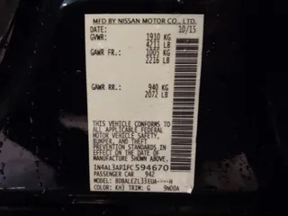 2015 Nissan Altima 2.5 SV with VIN 1N4AL3AP1FC594670, listed as a IAAI auction lot 41597155 with 67,594 mi miles. Bid and sale history available at carsss.com. Image 9.