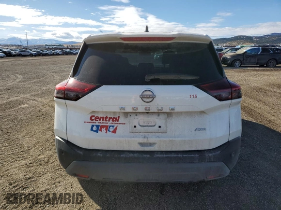 2023 Nissan Rogue S with VIN 5N1BT3AB2PC885260, listed as a Copart auction lot 48821525 with 38,672 mi miles and Salvage title. Bid and sale history available at DreamBid. Image 6.