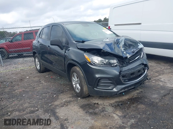 2020 Chevrolet Trax LS with VIN 3GNCJKSB3LL185308, listed as a IAAI auction lot 41206228 with 59,206 mi miles. Bid and sale history available at carsss.com. Image 1.