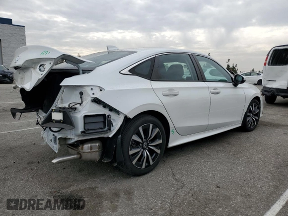 2023 Honda Civic Sedan EX with VIN 2HGFE1F7XPH304448, listed as a Copart auction lot 47848705 with 1,838 mi miles and Salvage Title. Bid and sale history available at carsss.com. Image 3.