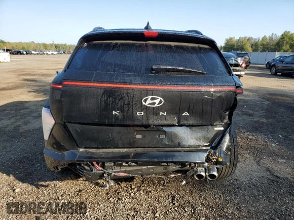2025 Hyundai Kona Limited with VIN KM8HECA34SU190553, listed as a Copart auction lot 74576514 with 3,365 mi miles and Salvage Title. Bid and sale history available at DreamBid. Image 6.