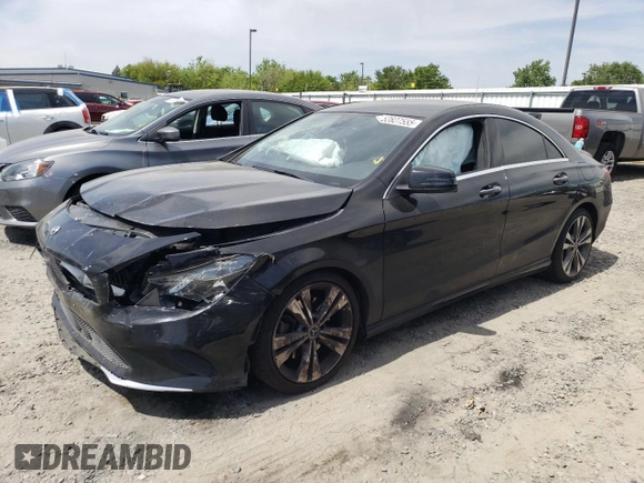 2019 Mercedes-Benz CLA 250 with VIN WDDSJ4EB2KN739180, listed as a Copart auction lot 52827555 with 76,832 mi miles and Salvage title. Bid and sale history available at DreamBid. Image 1.