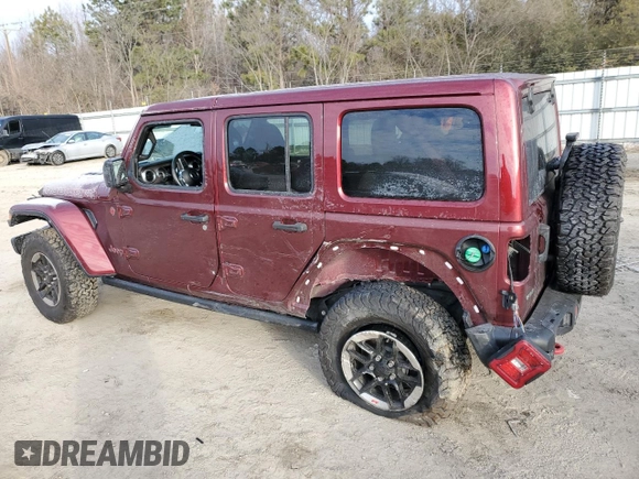 2021 Jeep Wrangler Unlimited Rubicon with VIN 1C4JJXFM1MW684094, listed as a Copart auction lot 88684435 with 35,686 mi miles and Salvage Title. Bid and sale history available at carsss.com. Image 2.