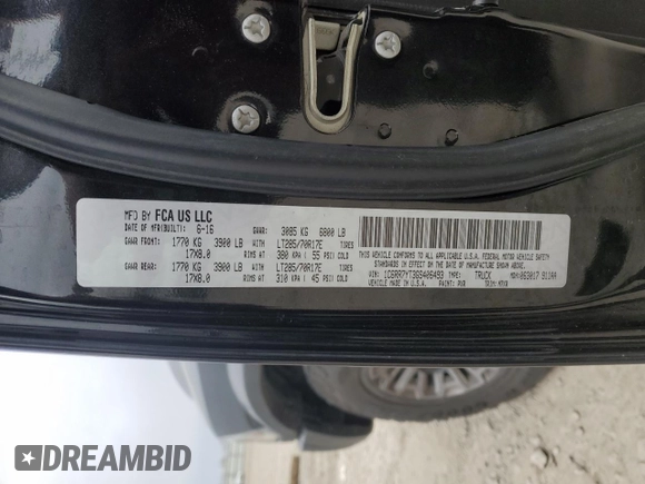 2016 Ram 1500 Rebel z VIN 1C6RR7YT3GS406493, wystawiony jako Copart lot #52188575 z przebiegiem 99 911 mil mil oraz Czysty tytuł • Clean title. Historia ofert i sprzedaży dostępna na DreamBid. Obrazek 12.