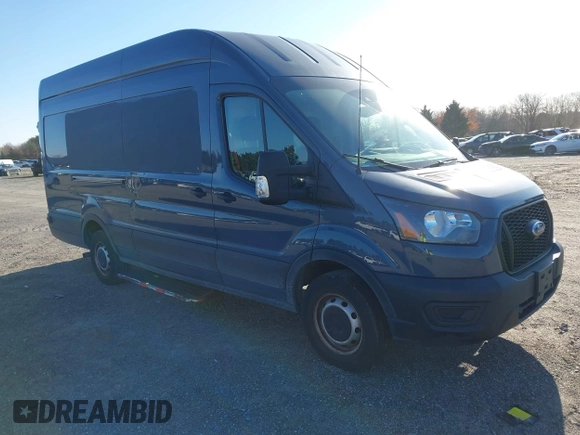 2021 Ford Transit Cargo with VIN 1FTBR3X8XMKA57960, listed as a IAAI auction lot 41842606 with 5,176 mi miles and . Bid and sale history available at DreamBid. Image 1.