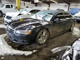 2015 Audi A8 L 4.0T with VIN WAU32AFD4FN007436, listed as a Copart auction lot 89020695 with 0 mi miles and Salvage Title. Bid and sale history available at carsss.com. Image 1.