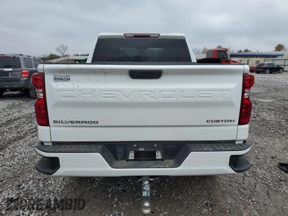 2022 Chevrolet Silverado 1500 Custom with VIN 1GCPDBEK5NZ569941, listed as a Copart auction lot 82292514 with 17,191 mi miles and Salvage Title. Bid and sale history available at carsss.com. Image 6.