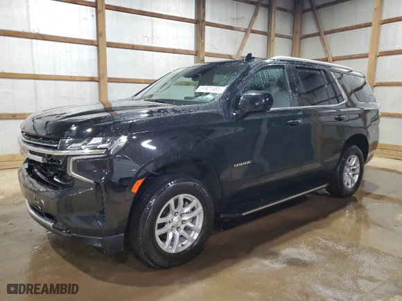 2023 Chevrolet Tahoe LT with VIN 1GNSCNKD9PR411522, listed as a Copart auction lot 51921485 with 53,372 mi miles and Clean Title. Bid and sale history available at carsss.com. Image 1.