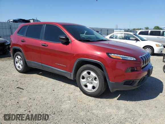 2017 Jeep Cherokee Sport with VIN 1C4PJLAB9HW503404, listed as a Copart auction lot 53154415 with 100,329 mi miles and Salvage title. Bid and sale history available at DreamBid. Image 4.