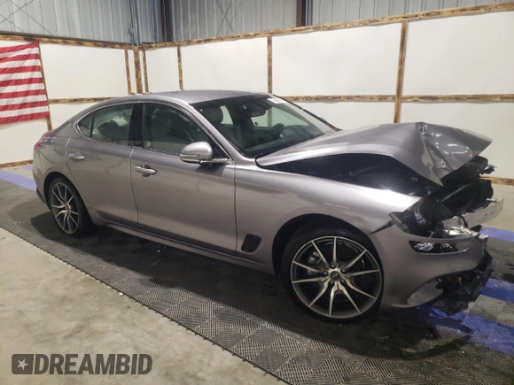 2023 Genesis G70 2.0T with VIN KMTG34TA7PU131707, listed as a Copart auction lot 81918783 with 5,700 mi miles and Non Repairable. Bid and sale history available at DreamBid. Image 4.