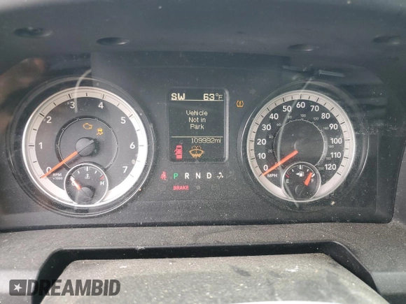 2016 Ram 1500 Express with VIN 1C6RR7FT3GS335895, listed as a Copart auction lot 57689235 with 109,992 mi miles and Salvage title. Bid and sale history available at DreamBid. Image 9.
