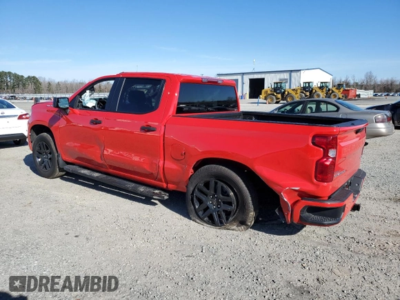 2024 Chevrolet Silverado 1500 Custom with VIN 1GCPABEK9RZ386105, listed as a Copart auction lot 45784925 with 6,080 mi miles and Salvage Title. Bid and sale history available at DreamBid. Image 2.