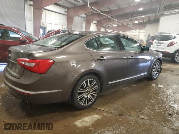 2014 Kia Cadenza Premium with VIN KNALN4D74E5137964, listed as a Copart auction lot 87814495 with 112,442 mi miles and Clean Title. Bid and sale history available at carsss.com. Image 3.