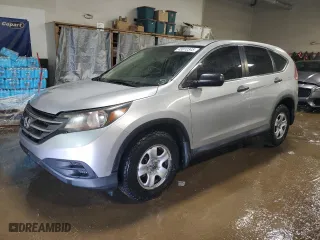 2013 Honda CR-V LX with VIN 2HKRM4H39DH629816, listed as a Copart auction lot 49912345 with 124,176 mi miles and Salvage Title. Bid and sale history available at carsss.com. Image 1.