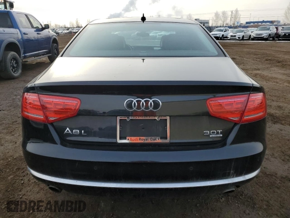 2013 Audi A8 L 3.0L with VIN WAURGAFD5DN004442, listed as a Copart auction lot 49065665 with 149,296 mi miles and Clean Title. Bid and sale history available at carsss.com. Image 6.