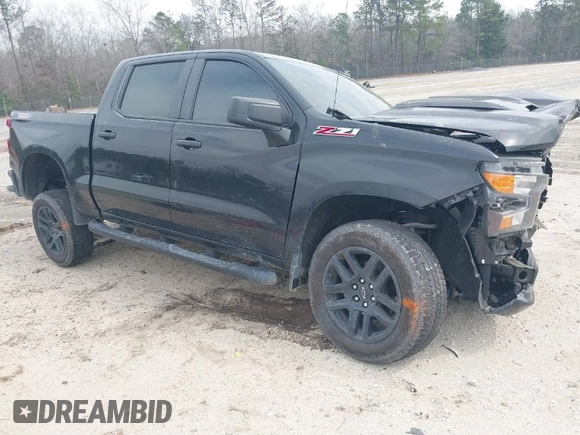2024 Chevrolet Silverado 1500 Custom Trail Boss with VIN 3GCUDCED1RG202440, listed as a IAAI auction lot 41795793 with 1 mi miles. Bid and sale history available at carsss.com. Image 1.