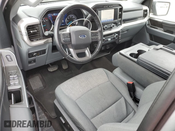 2021 Ford F-150 XL with VIN 1FTEX1CB2MKE77401, listed as a Copart auction lot 52754445 with 87,029 mi miles and Salvage title. Bid and sale history available at DreamBid. Image 8.