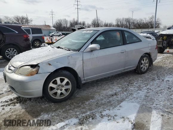 2003 Honda Civic EX with VIN 1HGEM21953L067345, listed as a Copart auction lot 43587705 with Not Provided miles and Salvage Title. Bid and sale history available at DreamBid. Image 1.