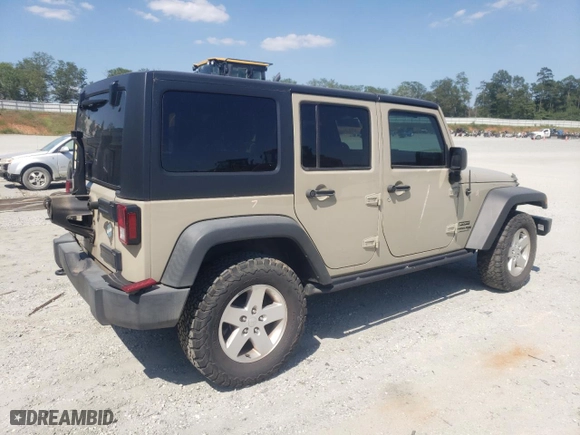 2018 Jeep Wrangler JK Unlimited Sport S with VIN 1C4BJWDG6JL810829, listed as a Copart auction lot 59892964 with 83,005 mi miles and Salvage Title. Bid and sale history available at carsss.com. Image 3.