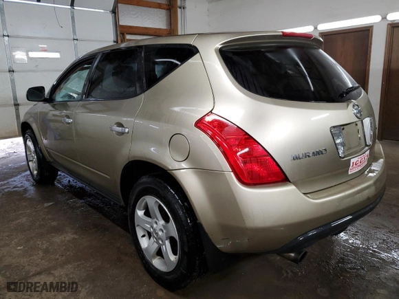 2005 Nissan Murano SL with VIN JN8AZ08T25W328845, listed as a Copart auction lot 44156405 with 218,757 mi miles and Salvage Title. Bid and sale history available at carsss.com. Image 2.