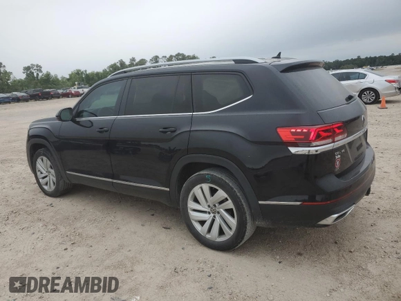 2021 Volkswagen Atlas SEL with VIN 1V2ER2CAXMC558114, listed as a Copart auction lot 55573455 with 49,296 mi miles and Salvage title. Bid and sale history available at DreamBid. Image 2.