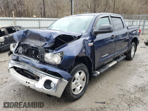 2013 Toyota Tundra with VIN 5TFDY5F18DX302012, listed as a Copart auction lot 43340675 with 33,685 mi miles and Salvage title. Bid and sale history available at DreamBid. Image 1.
