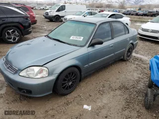 2000 Honda Civic VP with VIN 2HGEJ6614YH600003, listed as a Copart auction lot 45785285 with 164,812 mi miles and Salvage Title. Bid and sale history available at carsss.com. Image 1.