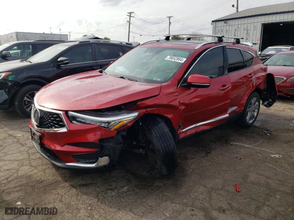 2020 Acura RDX w/Advance Pkg with VIN 5J8TC2H71LL017797, listed as a Copart auction lot 78652864 with 43,511 mi miles and Salvage Title. Bid and sale history available at carsss.com. Image 1.