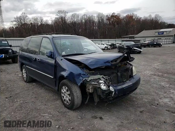 2005 Kia Sedona LX with VIN KNDUP131356628968, listed as a Copart auction lot 80255874 with 223,761 mi miles and Salvage Title. Bid and sale history available at carsss.com. Image 12.