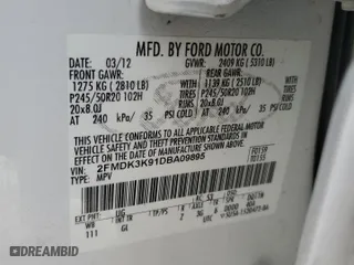2013 Ford Edge Limited with VIN 2FMDK3K91DBA09895, listed as a Copart auction lot 46351895 with 149,760 mi miles and Salvage Title. Bid and sale history available at carsss.com. Image 15.