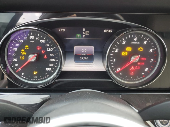 2019 Mercedes-Benz E 300 z VIN WDDZF4JB4KA518483, wystawiony jako Copart lot #50398385 z przebiegiem 59 390 mil mil oraz Szkoda całkowita • Salvage title. Historia ofert i sprzedaży dostępna na DreamBid. Obrazek 9.