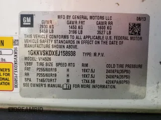 2014 GMC Acadia SLT with VIN 1GKKVSKDXEJ158938, listed as a Copart auction lot 53633115 with 176,480 mi miles and Clean Title. Bid and sale history available at carsss.com. Image 14.
