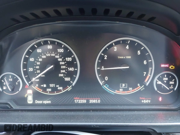 2015 BMW 5 Series 535i with VIN WBA5B1C50FD920397, listed as a IAAI auction lot 41459879 with 172,259 mi miles and . Bid and sale history available at carsss.com. Image 7.