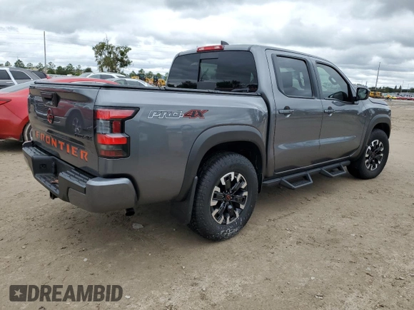 2023 Nissan Frontier PRO-4X with VIN 1N6ED1EK2PN663980, listed as a Copart auction lot 74612904 with 0 mi miles and Non Repairable. Bid and sale history available at carsss.com. Image 3.